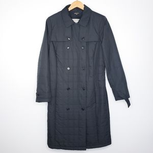 Brooks Brothers SZ 10 Blk Quilted Trench Coat